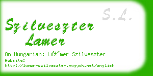 szilveszter lamer business card